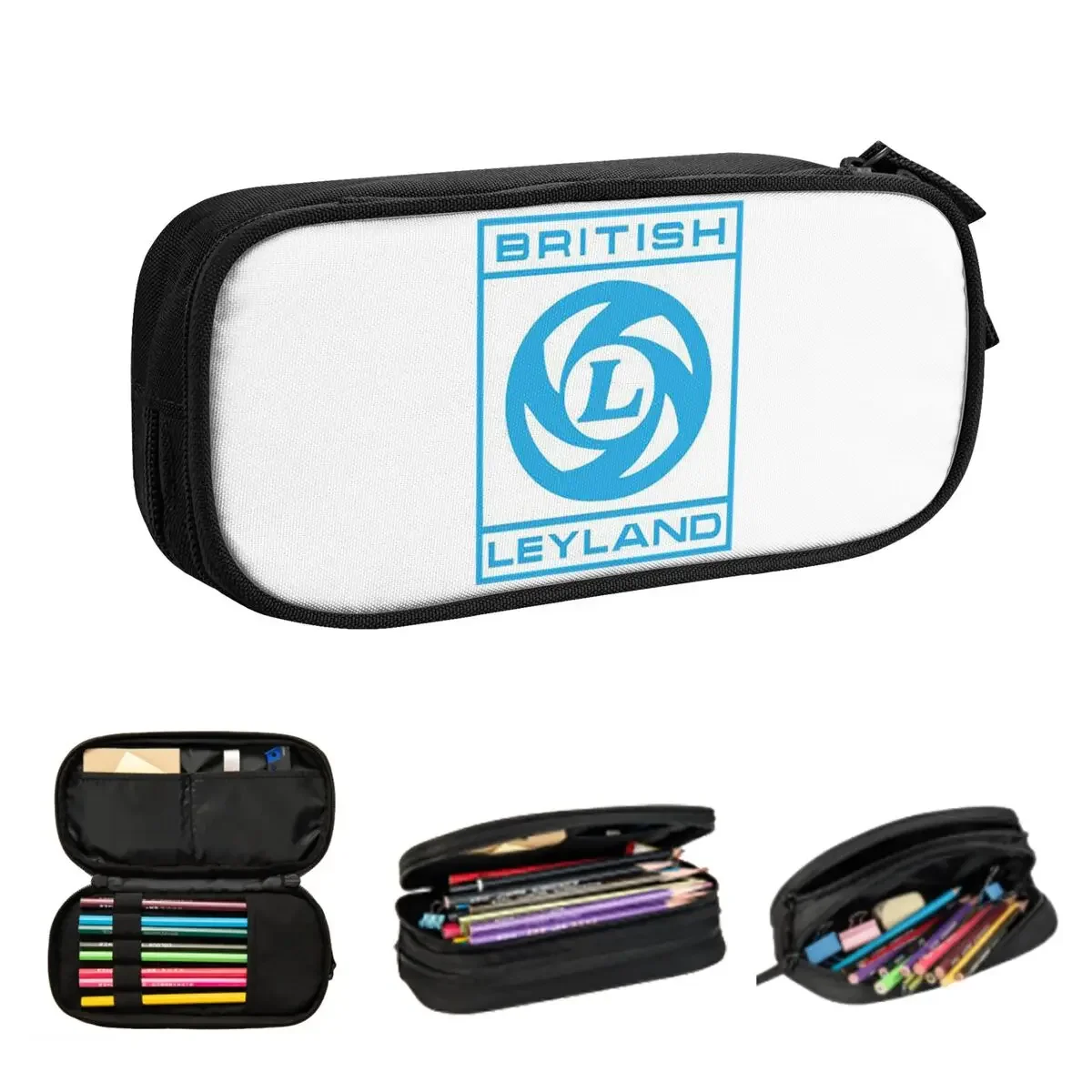 

British Leyland Logo Pencil Cases Large Capacity Pen Bags Pen Box Pencil Pouch For Boys Girls Students Stationery School Office