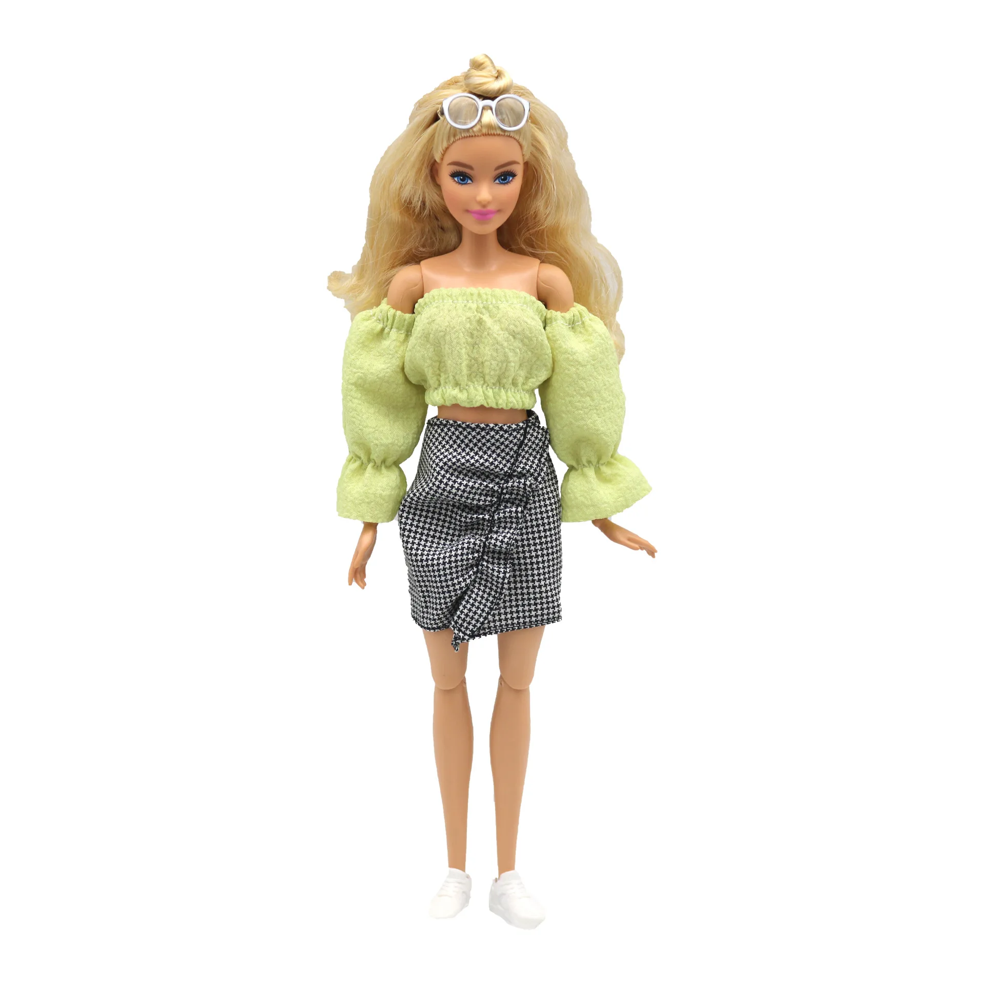 Outfits Clothes Top Pant Skirt For 30 Cm Princess Doll Clothing For 1/6 BJD Dolls House Girl Gift Doll Accessories Black