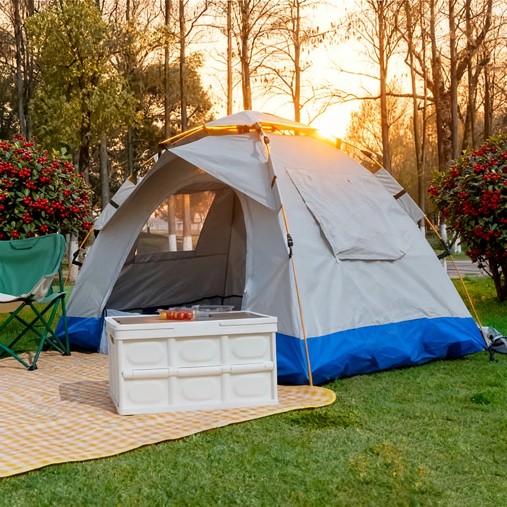 

STLF 2-3 Person Automatic Pop-Up Oxford Camping Tent Quick Self-Opening Setup for Families Couples Children Groups