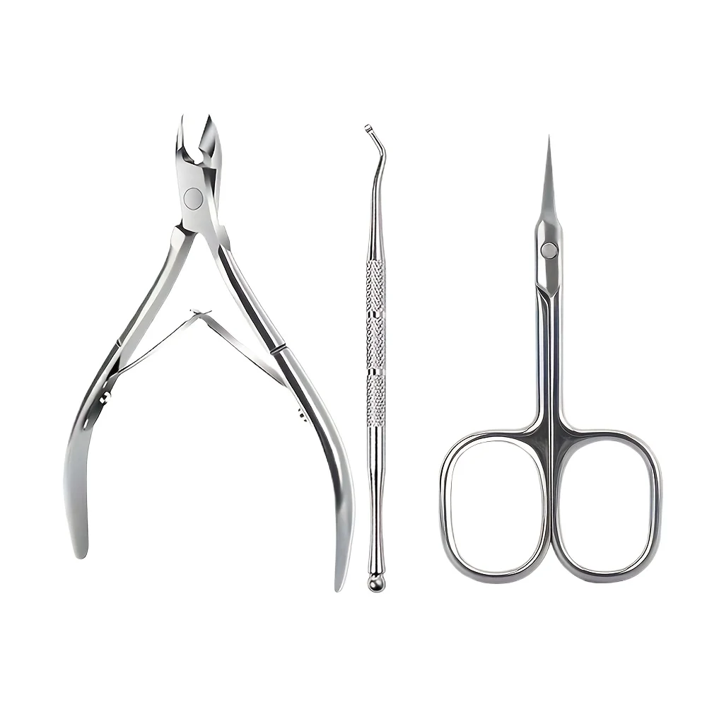 

3 Pcs Stainless Steel Dead Skin Cutting Trimmer Perfect for Precision Manicure & Pedicure Pointed Jaw Pliers Silvery Color