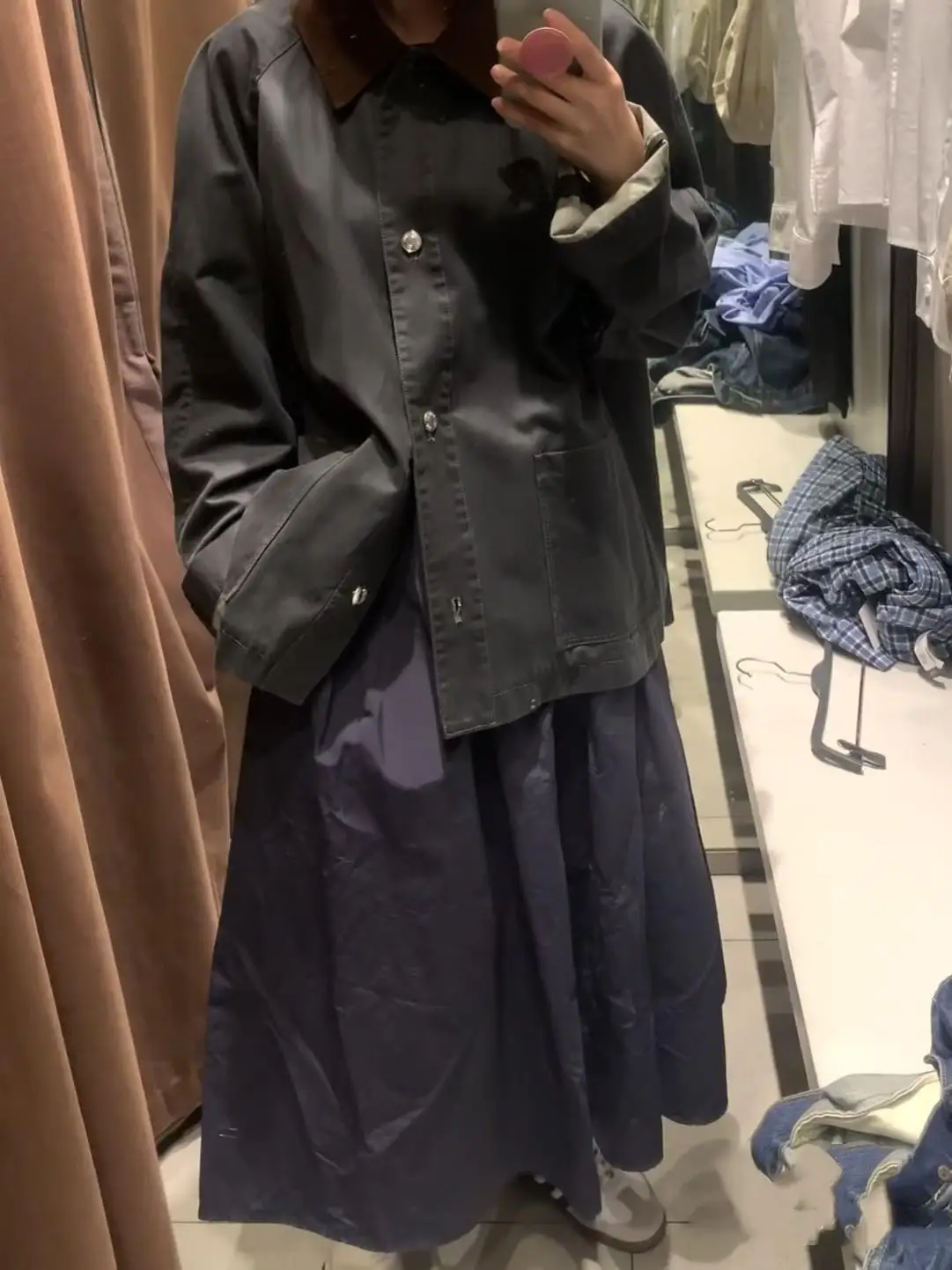 Wiosna Jesień Nowości Damska Kurtka do Pracy Luźny Krój Długi Rękaw Skórzana Kołnierz Stójka Płaszcz Odzież Wierzchnia