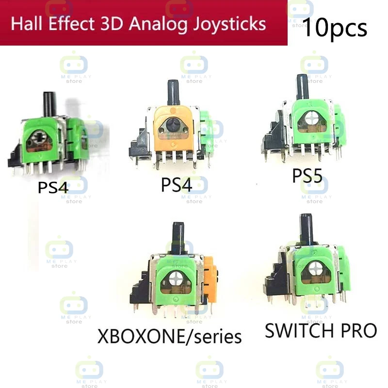 

10pcs The latest Version Hall Effect Joystick For Ps4 For Xbox One PS5 Xbox for Switch Pro 3D Analog Stick Sensor Module