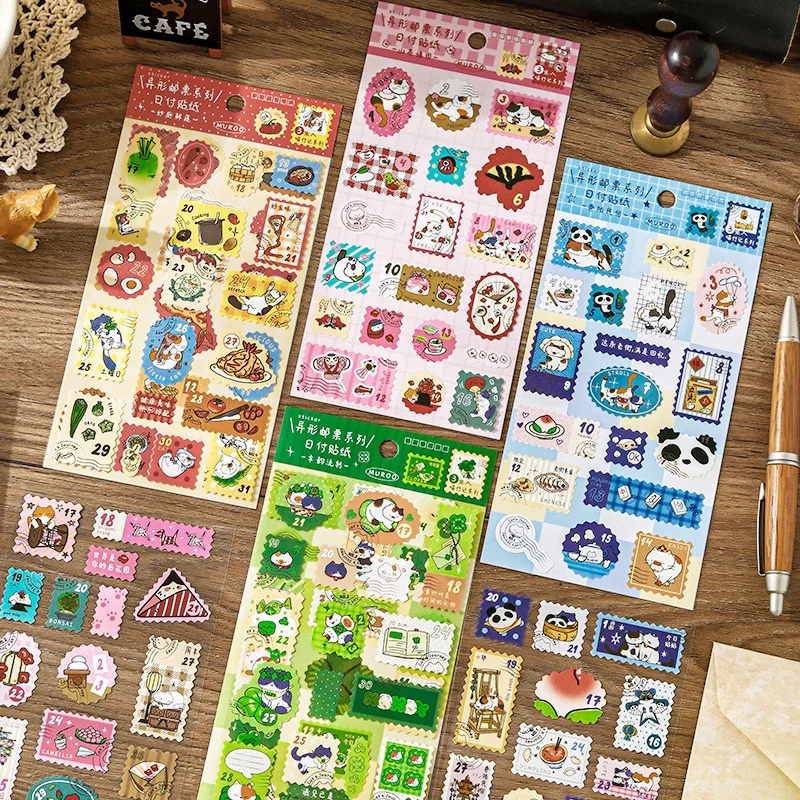 24pack/lot Kawaii Cat Stickers Cute Scrapbooking DIY Diary Decorative Stationery Sticker Album Stick Label