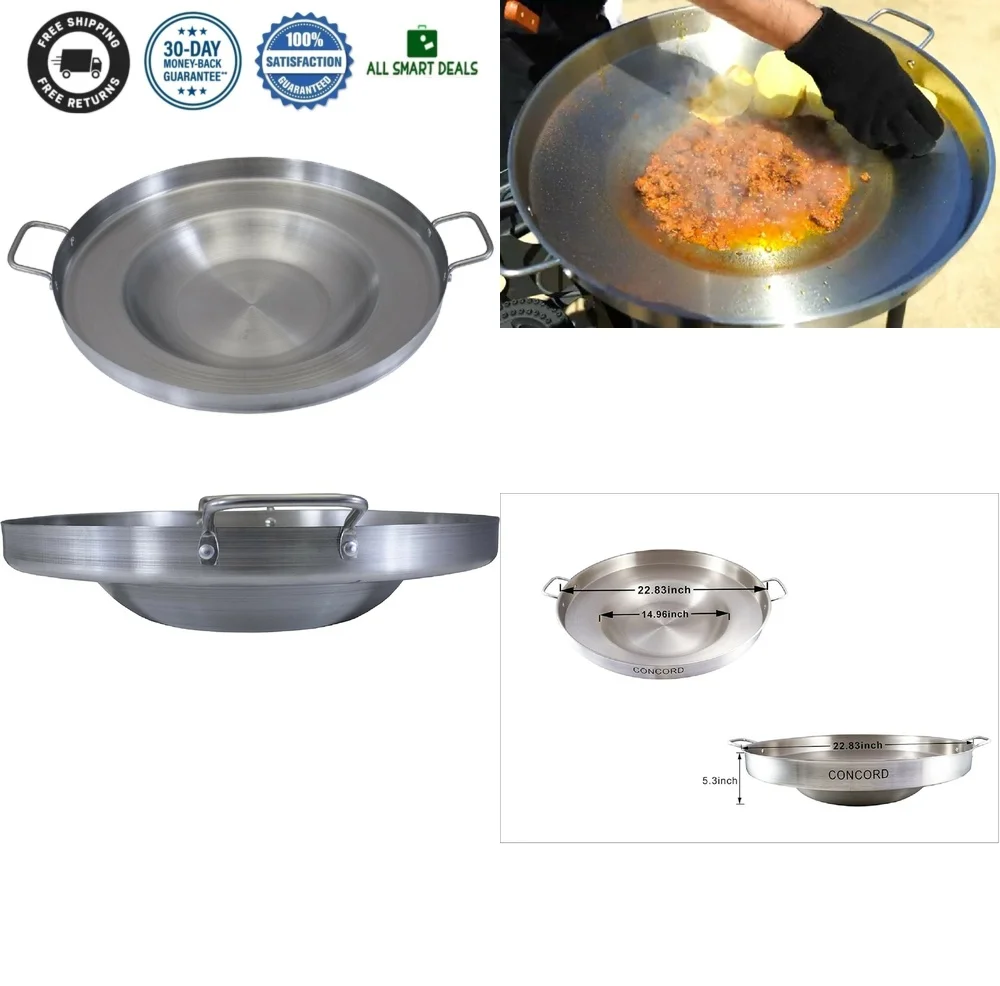 Juegos de utensilios de cocina Disco de cocina de acero inoxidable resistente para parrilla Comal Wok Paella Pan perfecto para cocinar y freír al aire libre