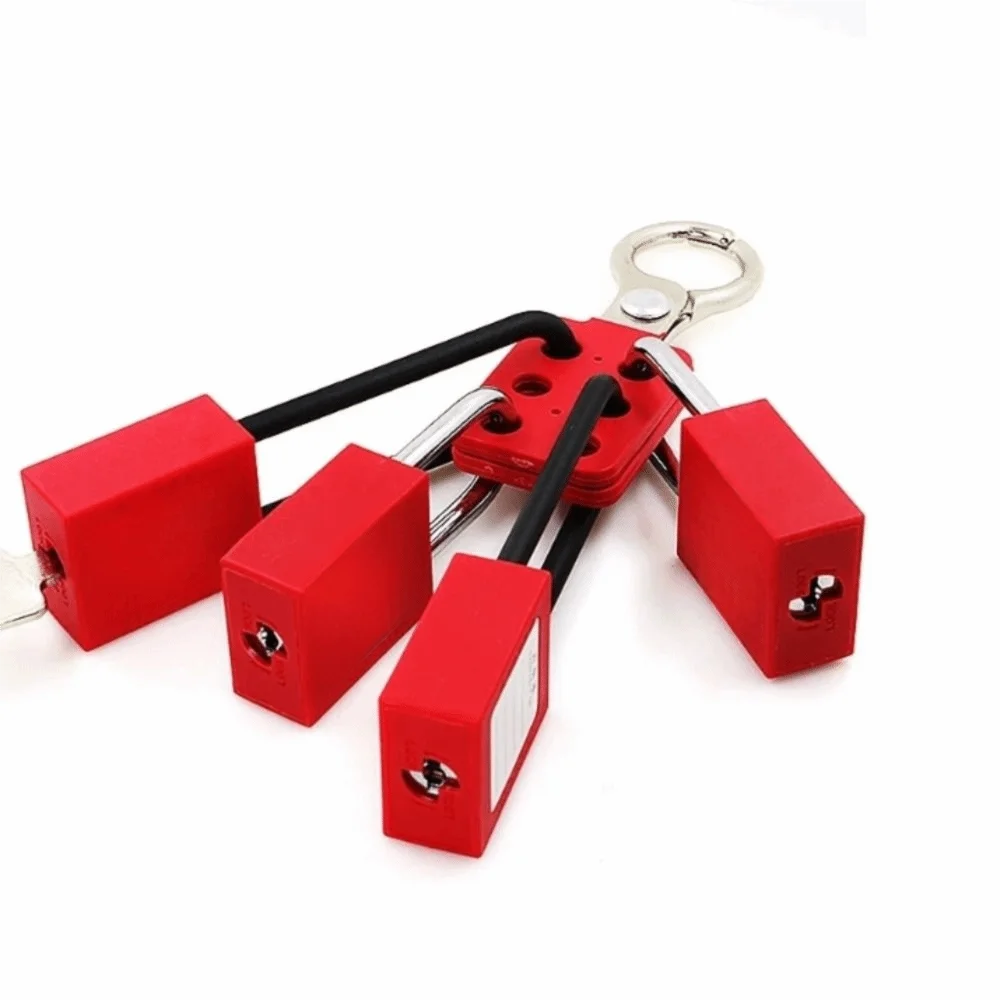 

Стальные застежки для блокировки промышленной безопасности с шестью отверстиями, стальной крючок, блокировка корпуса с пластиковым покрытием, диаметр застежки, безопасная застежка