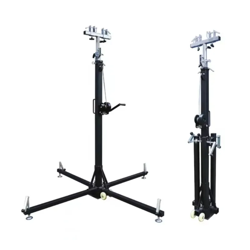 Portable Mobile Lighting Truss Tower with Crank Bracket Aluminum Stage Crank Lift Tower