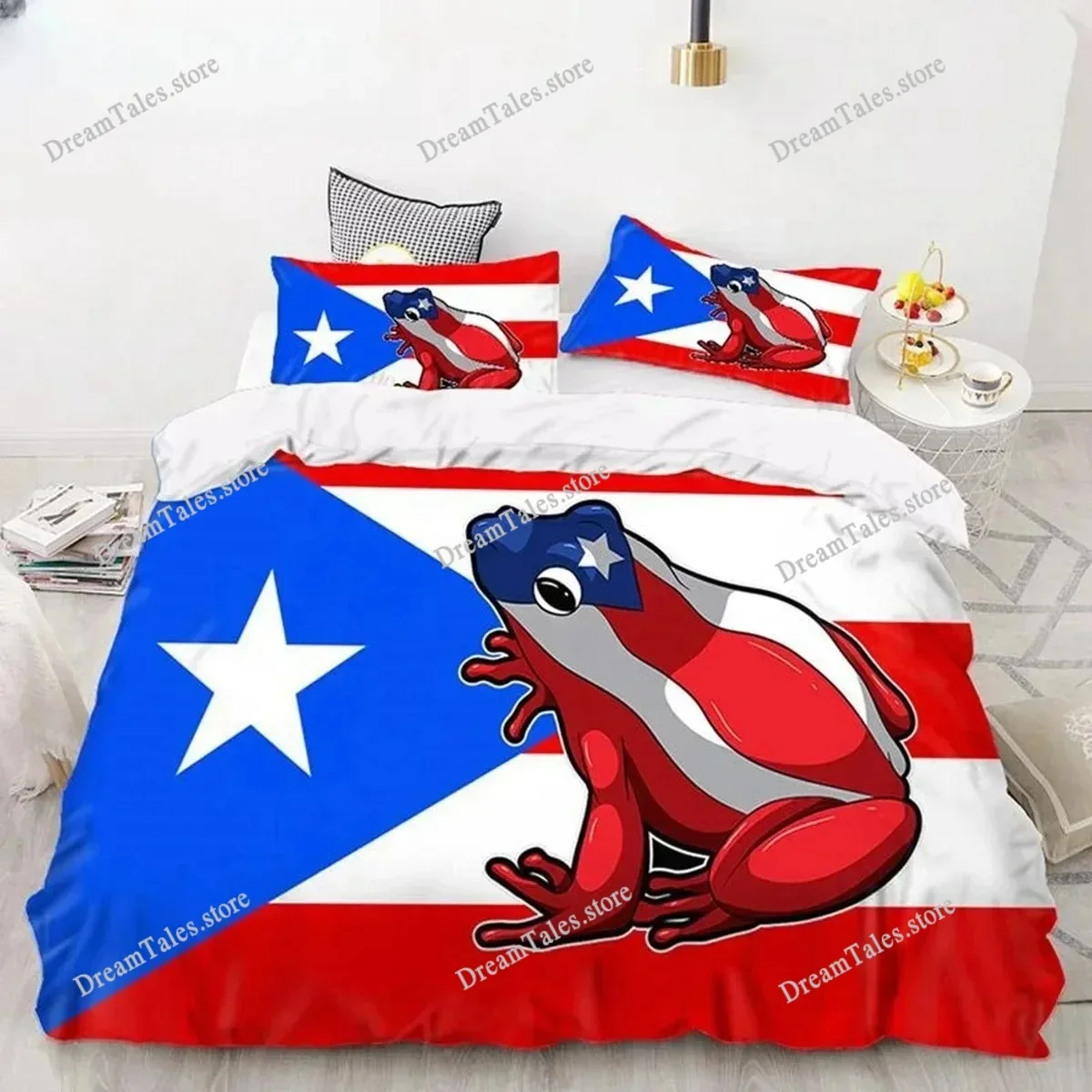 

3d Print Puerto Rico Flag Bedding Set Duvet Cover Adult and Kids Bedding Set Luxury Children's Gifts Home Textileextile