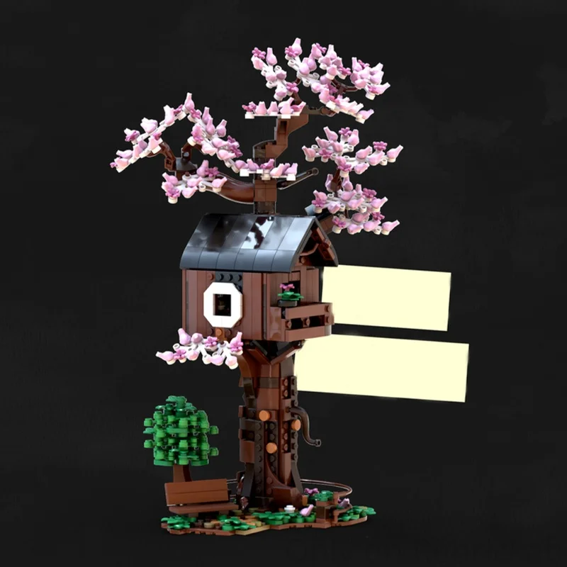 658 pz MOC Casa sull'albero Iconizzato Modello Building Blocks Architettura Assemblare Educazione fai da te Regali di Natale Giocattolo di mattoni Compleanno per bambini