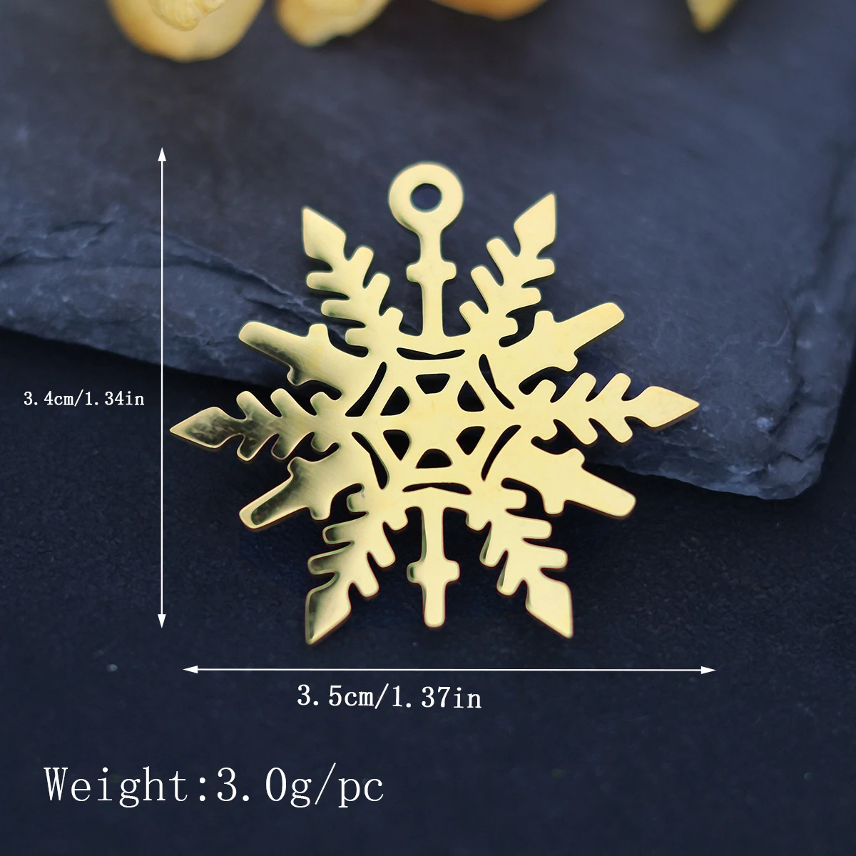 3pcs Winter Snowflake Charms Pendants For Jewelry Making DIY Bracelet Handmade Necklace Craft Accessories