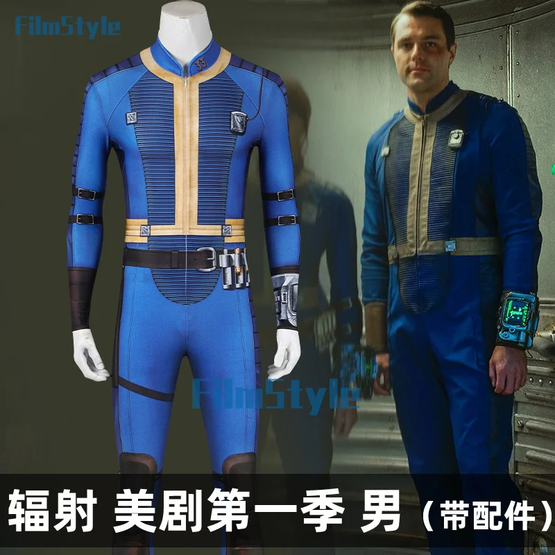 Fallout Lucy Game Cosplay Costume Vault 11 33 Shelter 3D Printed Jumpsuit Men Women Blue Bodysuit for Halloween Carnival 2024