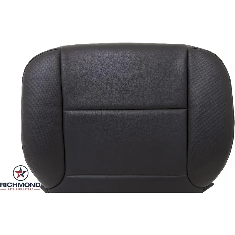 غطاء مقعد بديل من الجلد الطبيعي لسائق تنجيد السيارات من ريتشموند، أسود