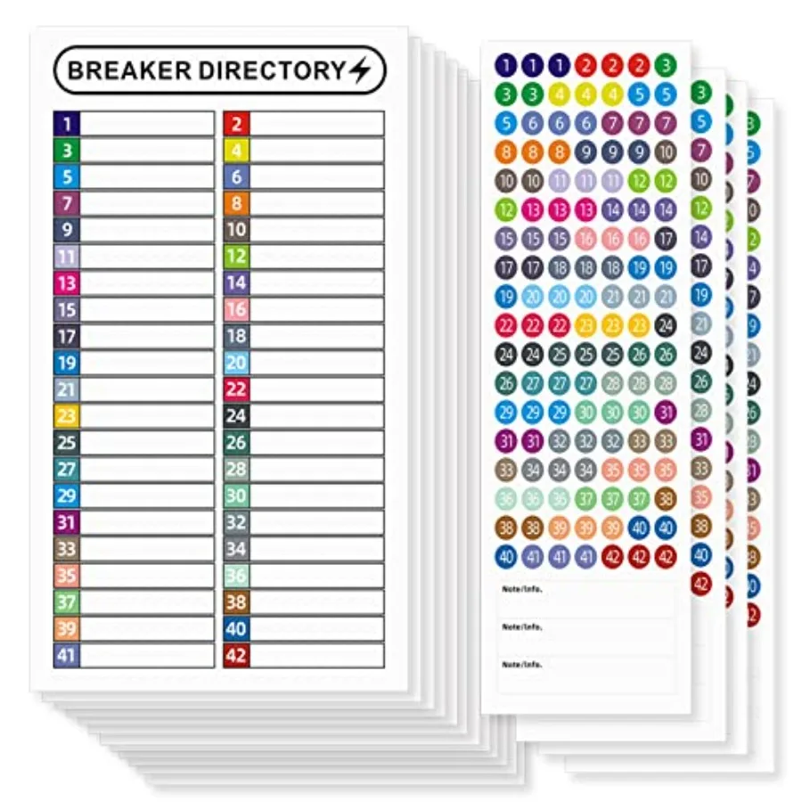 

16 Sheets Breaker Panel Labels Electrical Box Sticker Numbers Breaker Panel Labels Electrical Sticker Number Catalog Load Cente