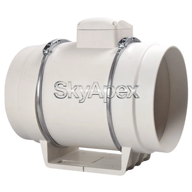 

Round Exhaust Fan Oblique Flow Low Noise Smoke Extractor HF Remote Control Duct Fan Ventilator Bathroom Kitchen Ventilation