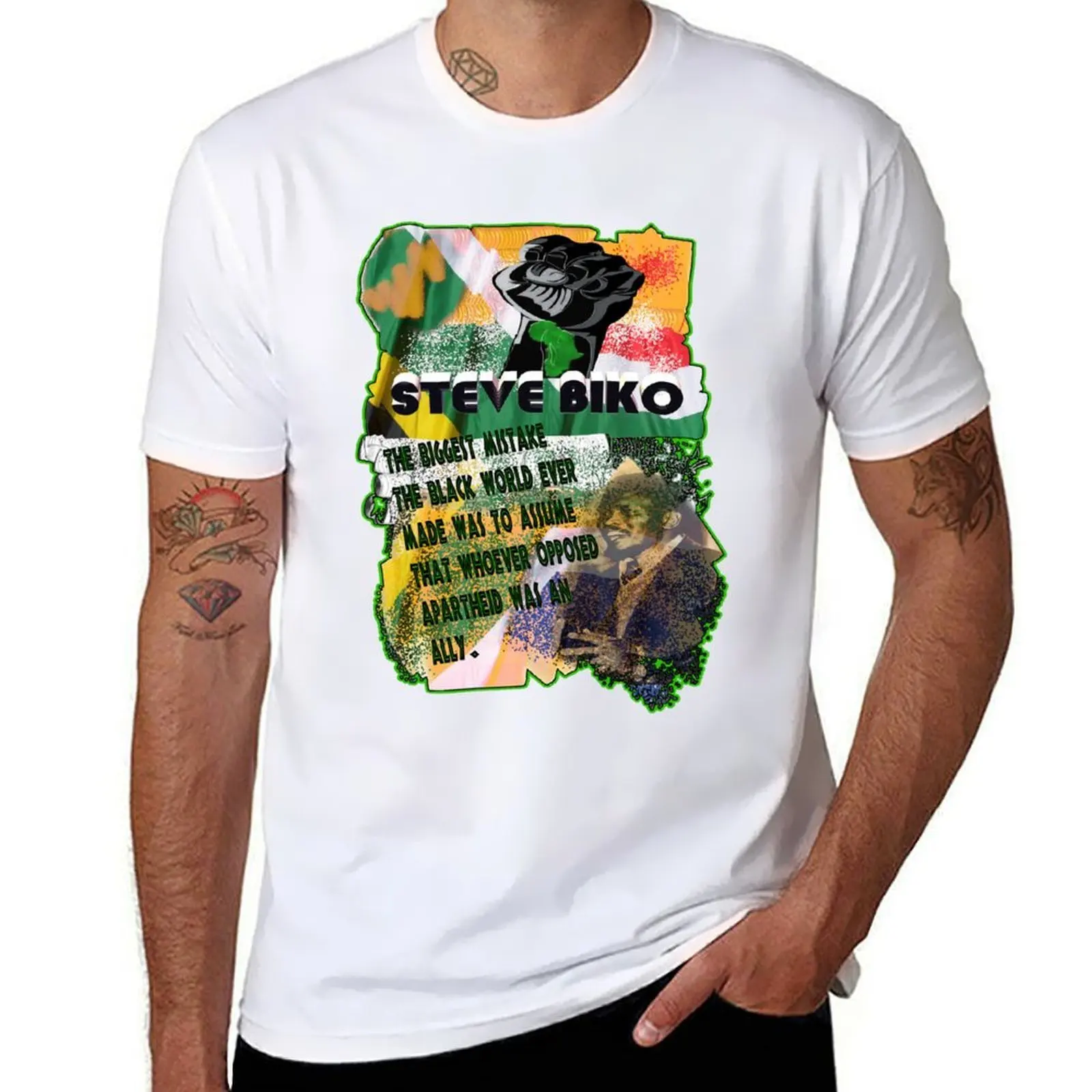 

Gifts For Men Steve Biko Africa Vintage Photograp T-Shirt man tshirt cotton tshirt 100% T-Shirt