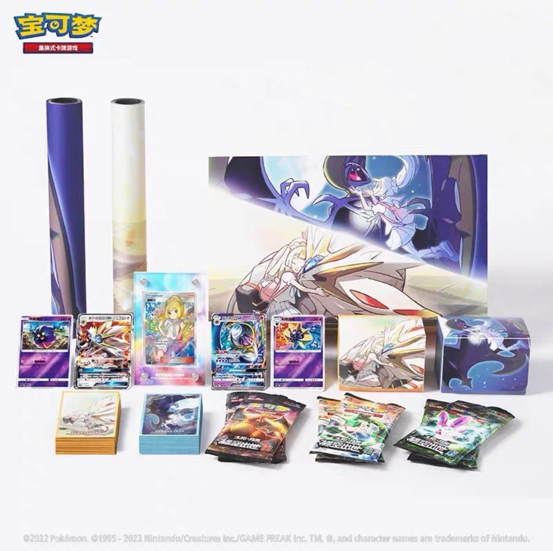 Genuine Pokemond Trading Cards Game PTCG Chinese Collection Gift Box Replenish Bag Strengthen Bag Anniversary Child Gift