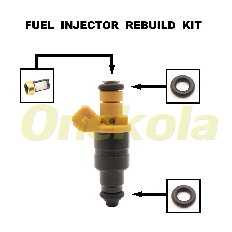 

Fuel Injector Service Repair Kit Filters Orings Seals Grommets for KIA Sephia Stufenheck FA 1.5i 1996 1997 OEM K37013250