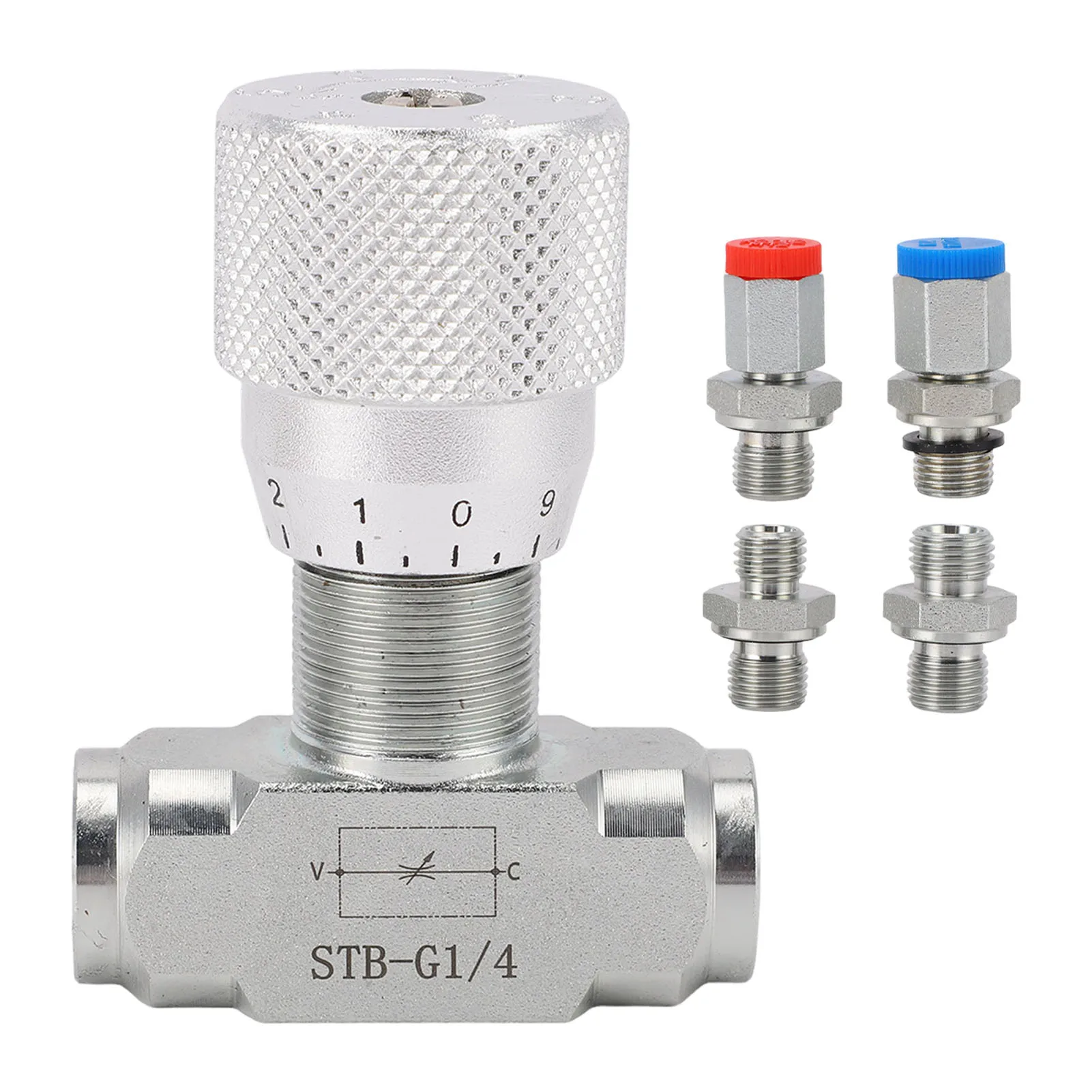 

G1/4 Hydraulic Control Valve Bidirectional Restrictor Valve for 0.8-2 Ton Mini Excavators Excavator Restrictor Valve
