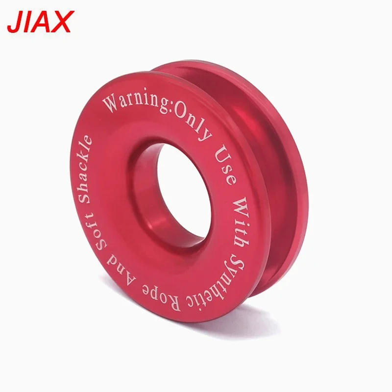 

Red Recovery Ring Winch Snatch Block Pulley Towing Ring for ATV UTV SUV Truck Off-Road Vehicle Towing Soft Shackle Recovery