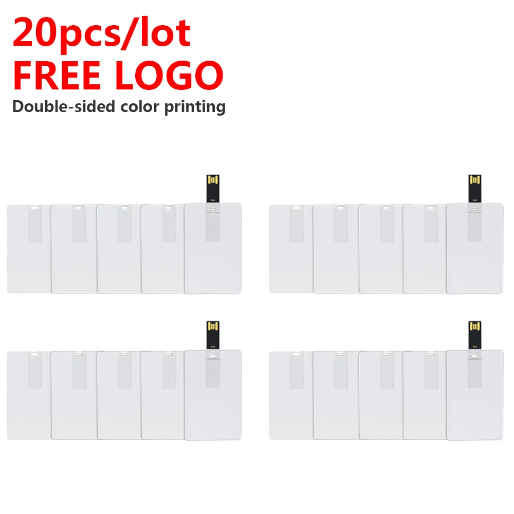 

20Pcs/Lot Free Custom Logo usb flash Card Usb Flash Drive 4GB 8GB Pen Drive 16GB Memory Stick U Disk 32GB 64GB Pendrive