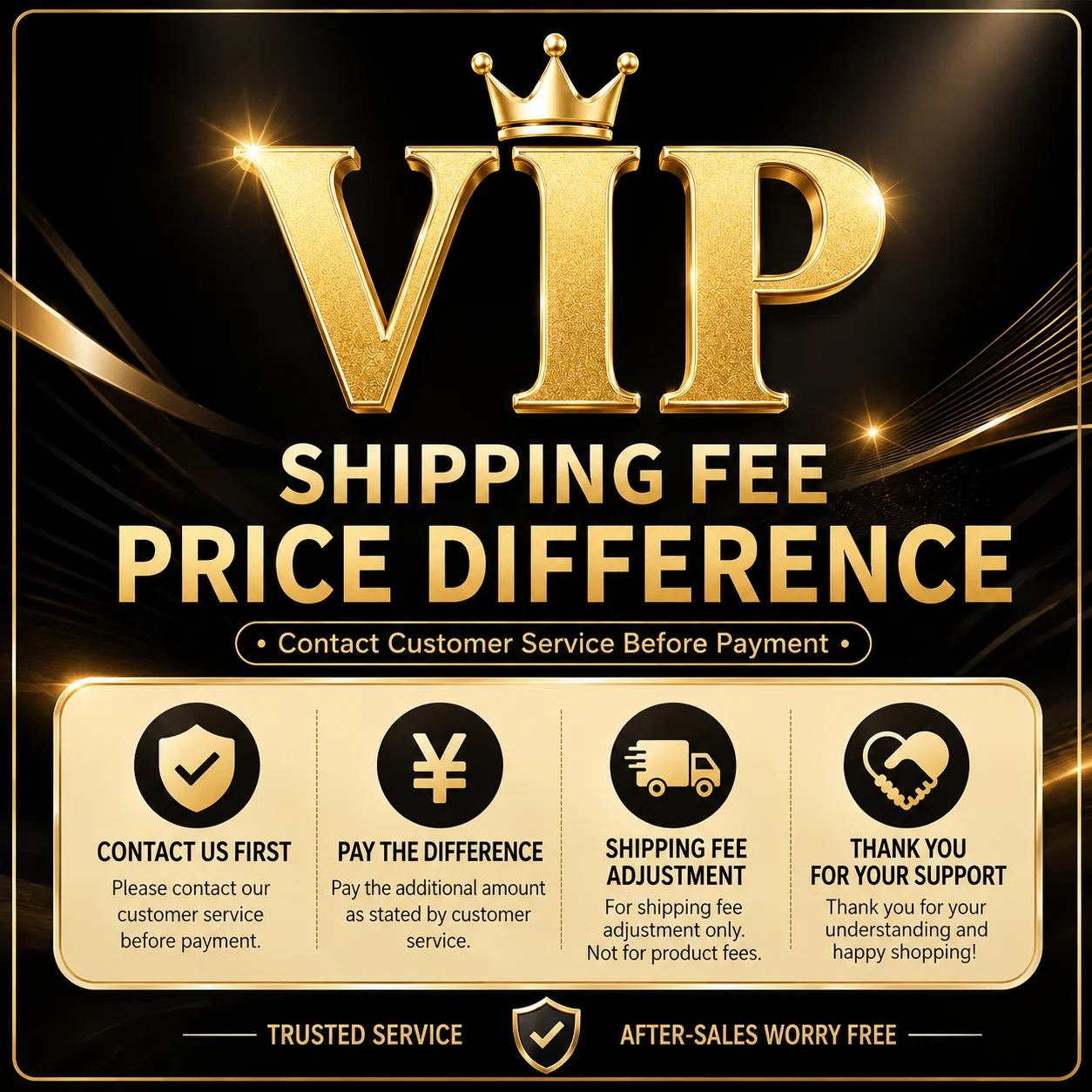 

Exclusive Link for Shipping Fee Adjustments