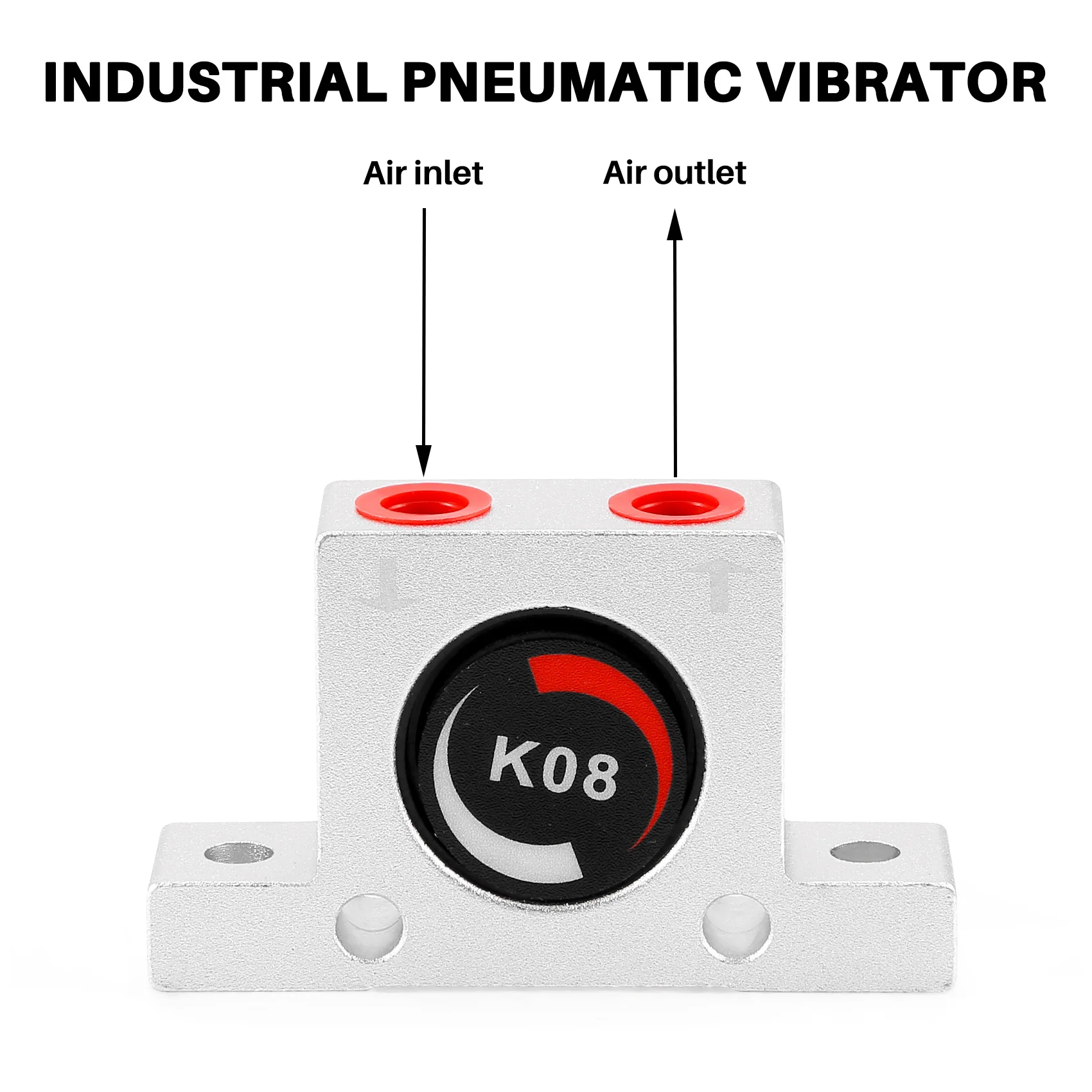 A84X-1/4 Pneumatic Turbine Vibrators Silent Golden Industrial Vibrator For Hopper Industrial Pneumatic Vibrator Oscillator Ball
