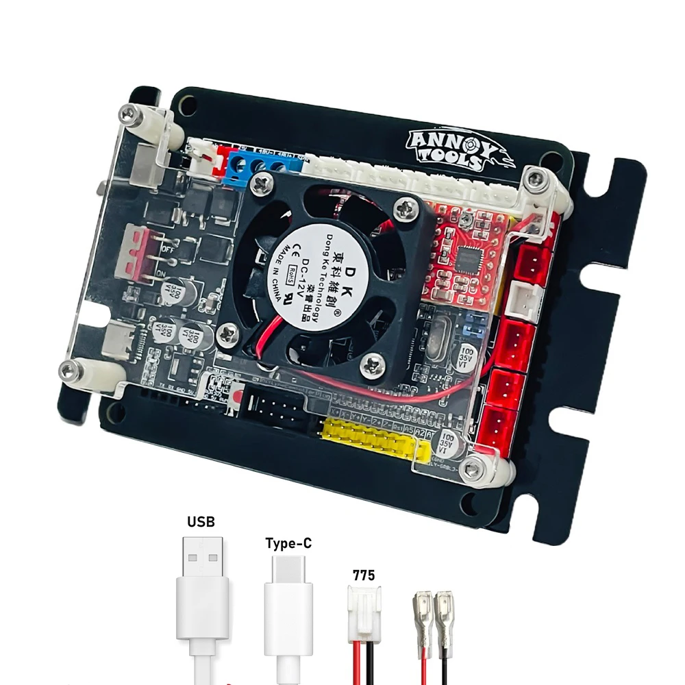 GRBL 3-osiowa 32-bitowa płyta sterująca Port USB Sterownik maszyny grawerującej CNC z wentylatorem Offline Control Board dla CNC 3018