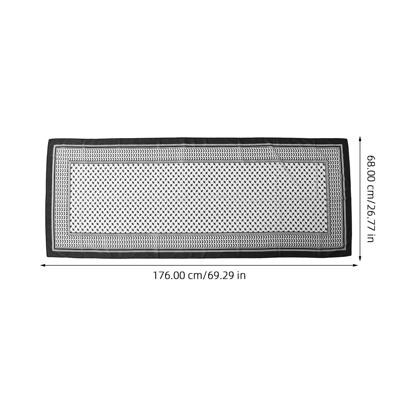 Écharpe en mousseline de soie imprimée, Design moyen-orient, châle enveloppant pour femmes et hommes, mode voyage, accessoire de fête de mariage