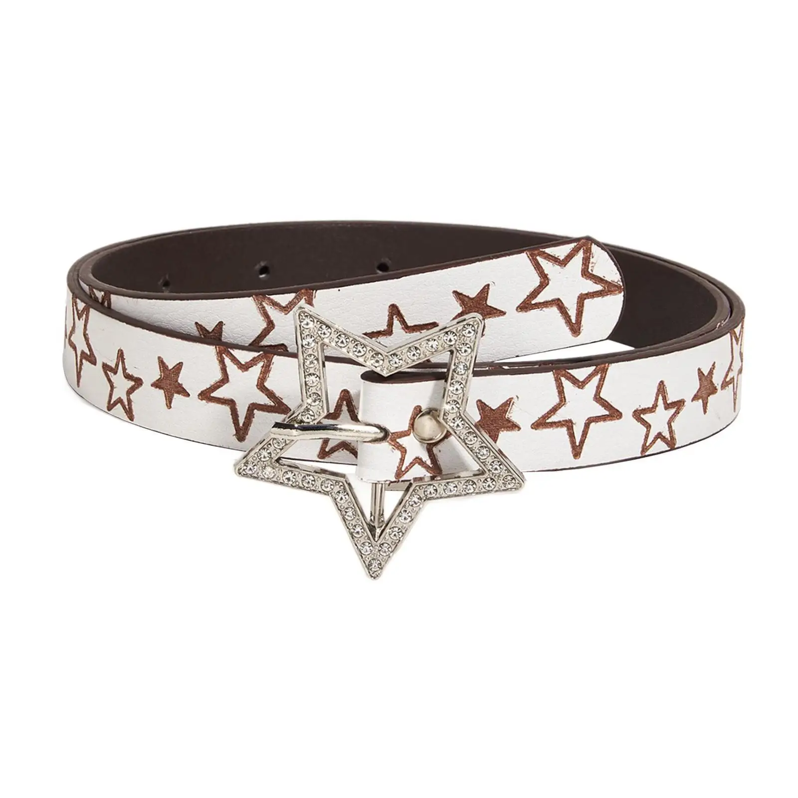 Women Belt Trendy Star Shape Buckle Belt Waistband for Skirts Festival Coats