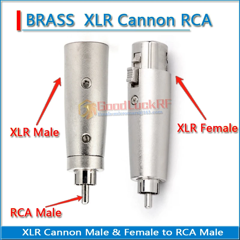 

RCA Lotus Male to XLR Cannon 3-core microphone connect Balanced Male Straight AV Mixer Microphone RF Connecotr Adapter