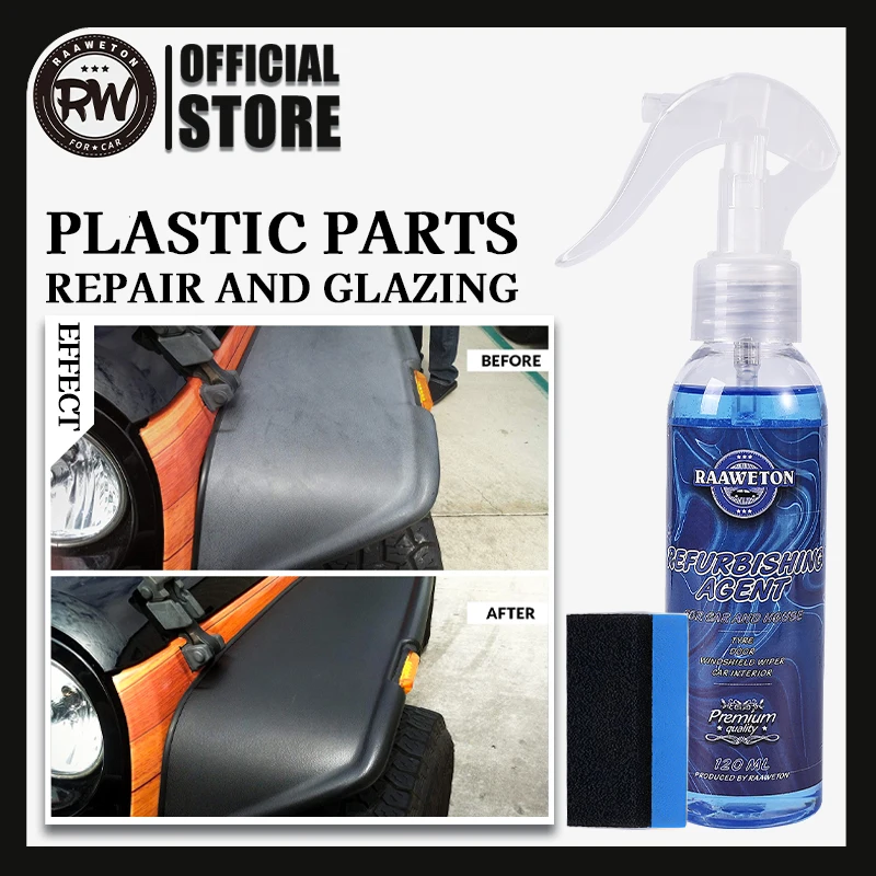 

Car Plastic Restorer Quick Coat Long-lasting Hydrophobic Spray Back To Black Gloss For Car Interior Rubber And Plastic Refurbish