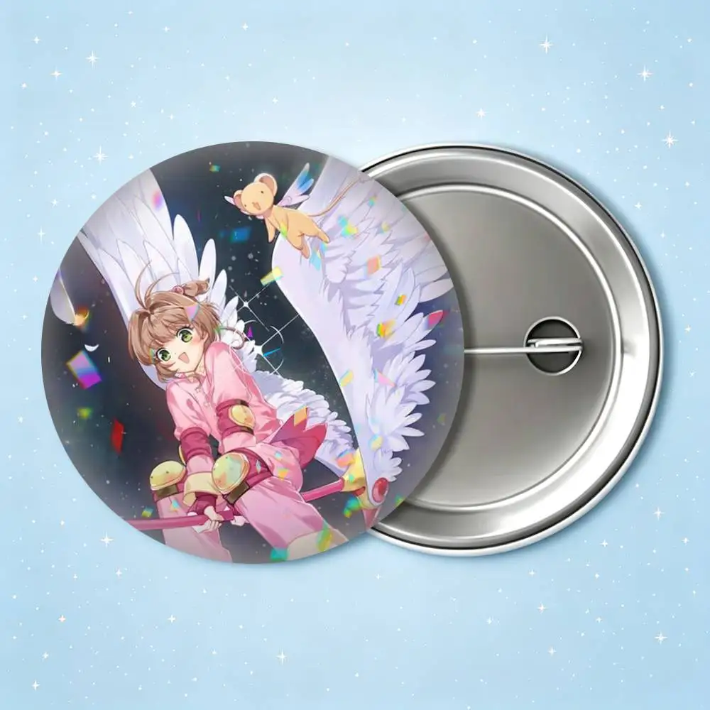Cute Anime C-Cardcaptor Sakura 25mm 32mm 44mm 58mm 75mm Brooches Badges Pins for Accessories Gift