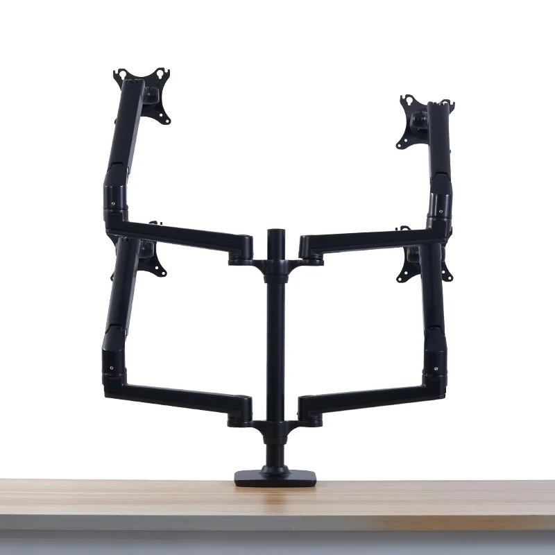 Quad Monitor Bracket for 17-34 Inches Multi Vertical Monitor Stand Wall Mounted Bracket Monitor Stand Four Screen Computer Stand
