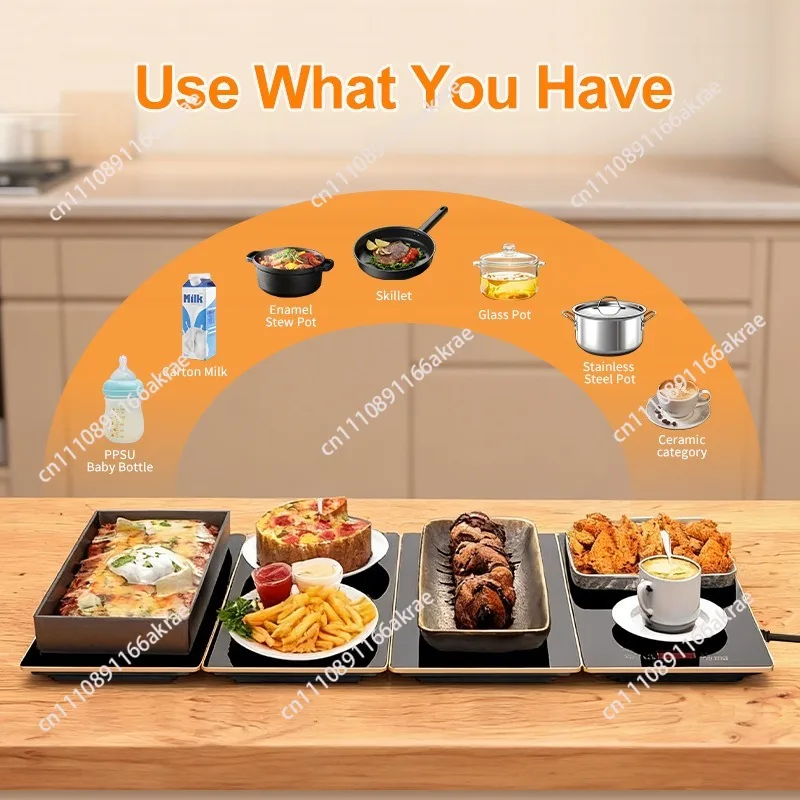 Electric tray glass splicing food heating board hot cutting board insulation board easy to store vegetable heating