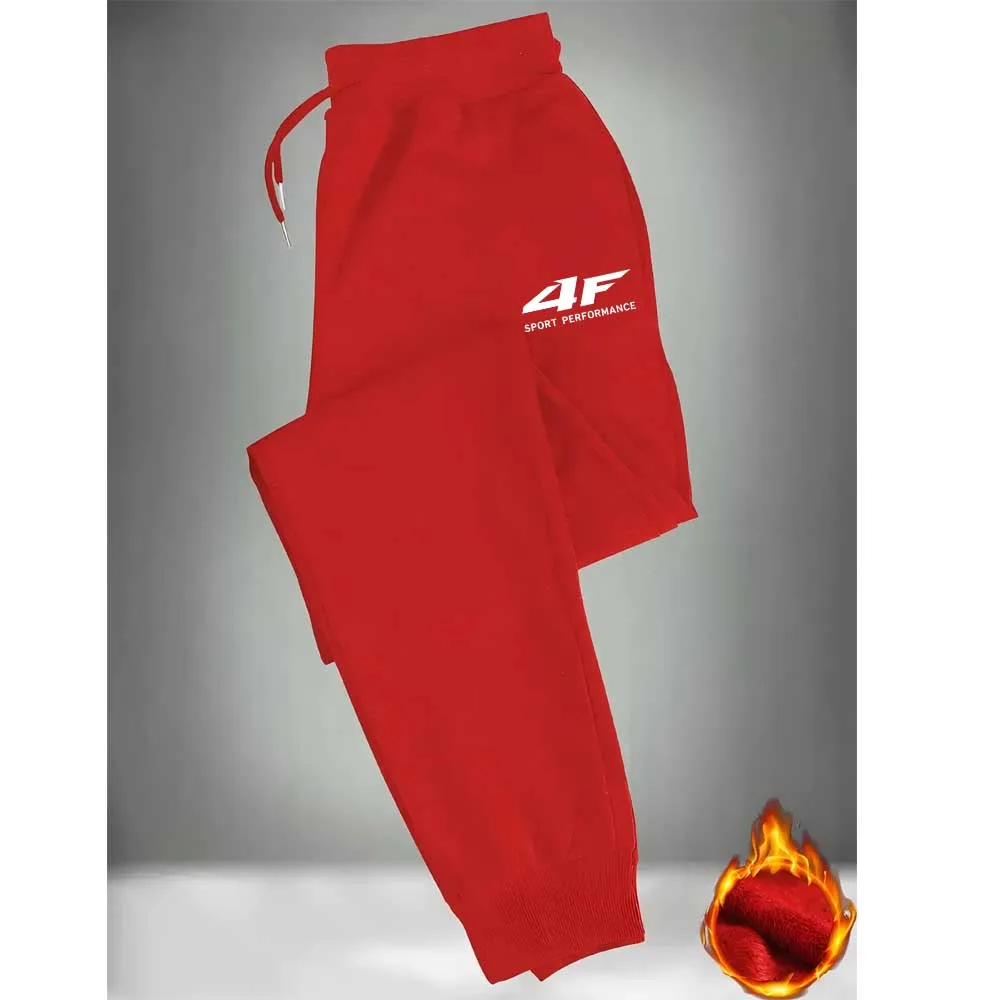 กางเกงจ็อกเกอร์ลำลองสีดำสำหรับผู้ชาย 4F - ขอบเอวยางยืด มีเชือกผูก กระเป๋าข้าง ทรงปกติ สไตล์สปอร์ตสำหรับออกกำลังกายกลางแจ้ง วิ่ง