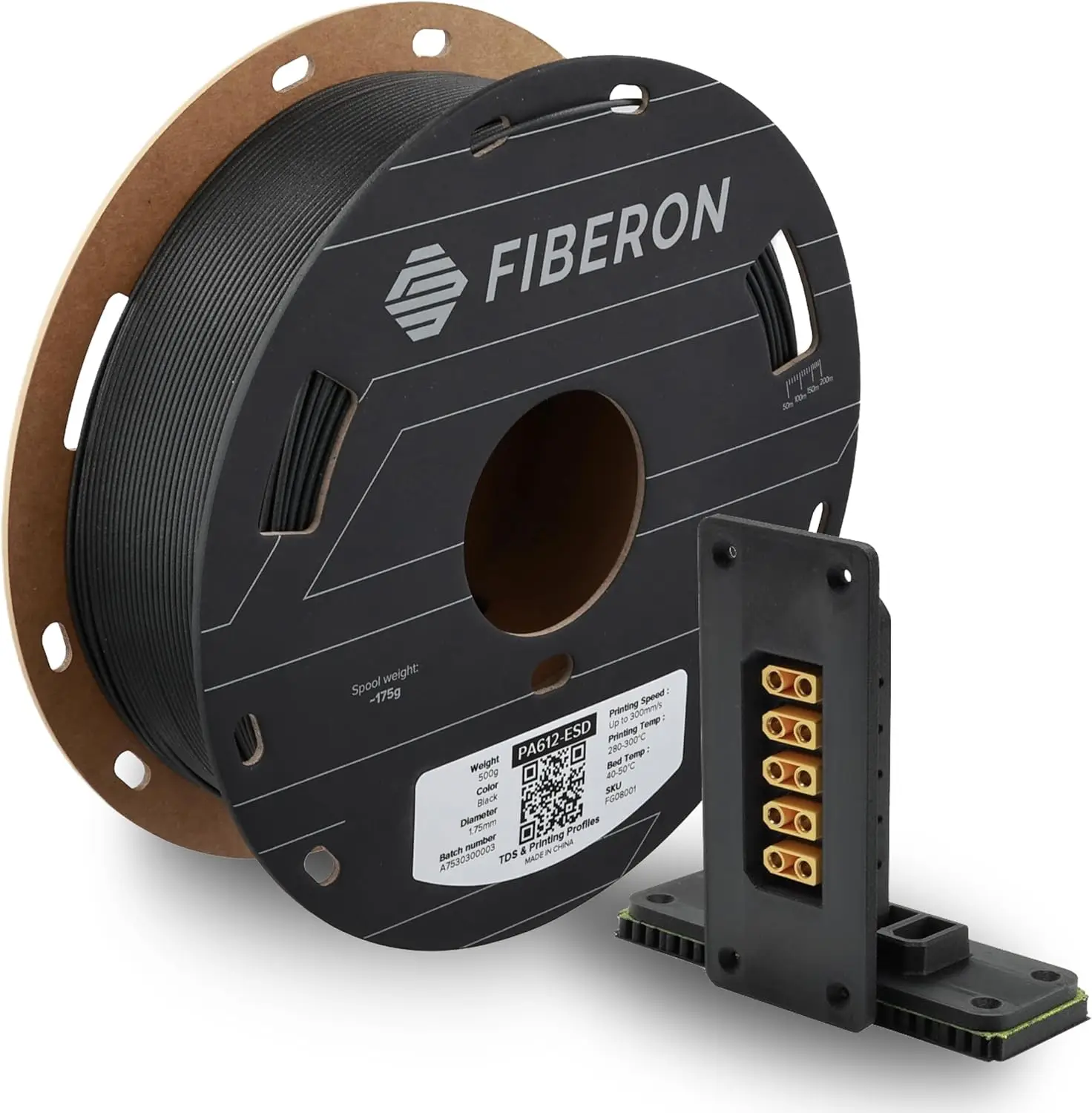 polymaker-fiberon-pa612-esd-3d-printer-filament-175mm-05kg-esd-safe-carbon-fiber-nylon-heat-resistant-to-150°c