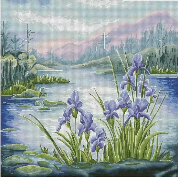 Irises Flower sewing kit 16CT 14CT Unprinted Cross Stitch Kits Embroidery Art DIY Handmade Ne