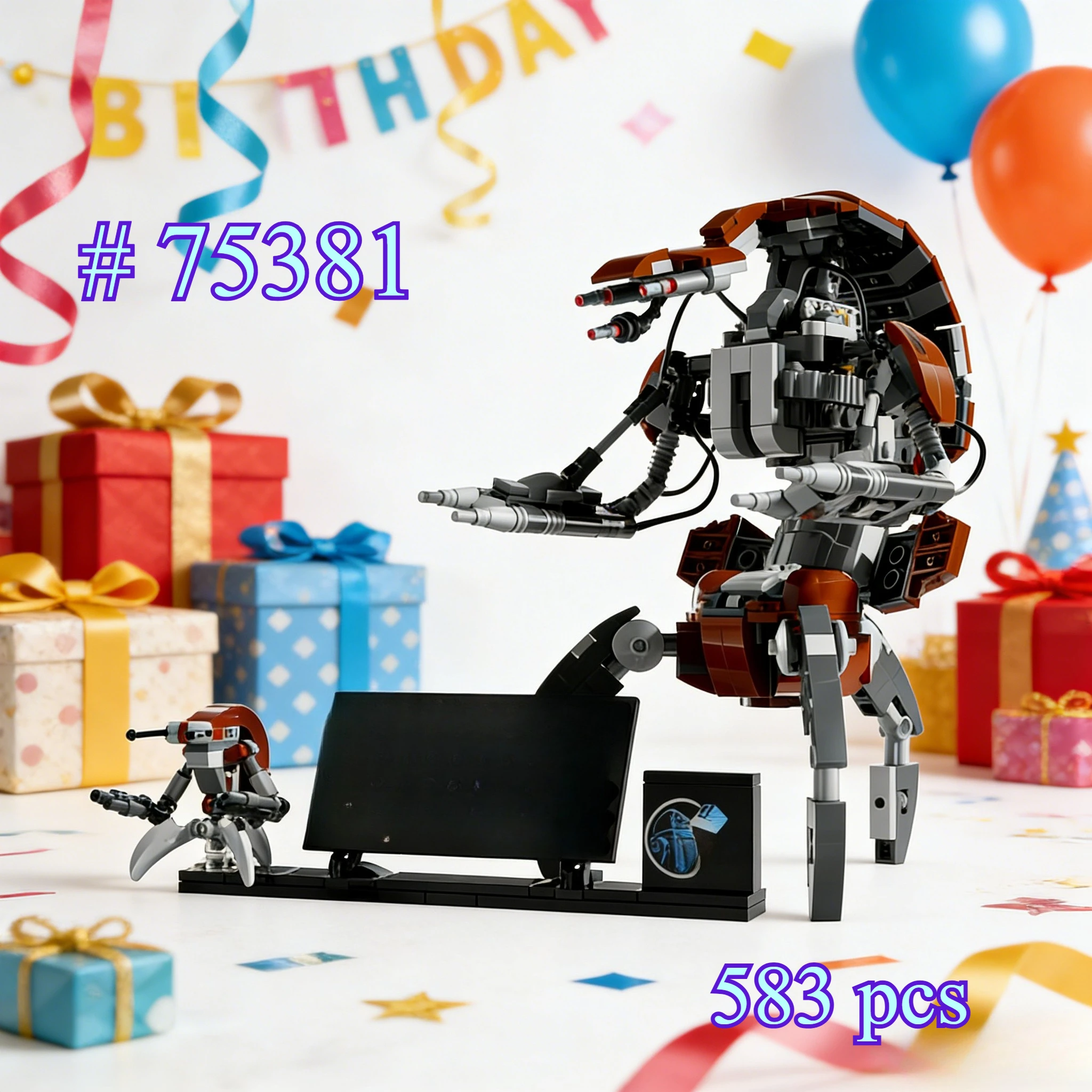

Наборы строительных блоков для сборки роботов 75381, подходят для подарков на день рождения, совместимы с деталями Lego, 583 шт.