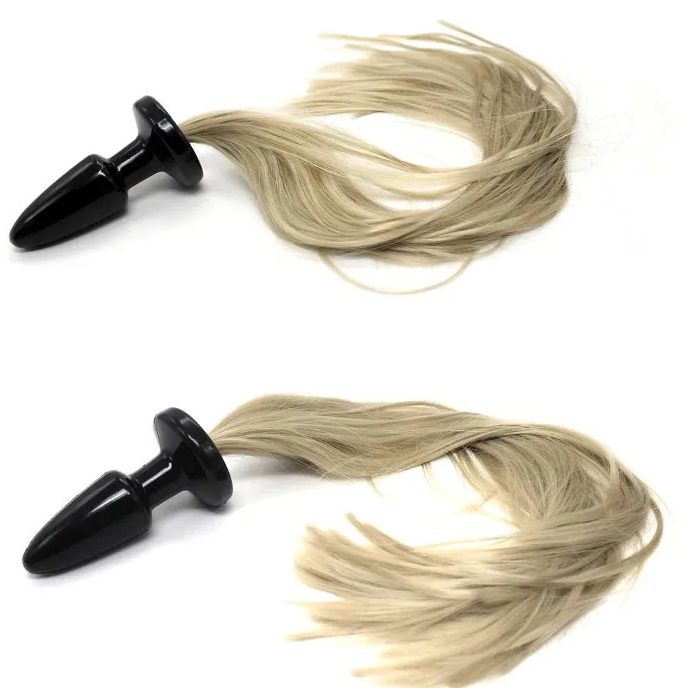 Unisex Silicone Pony Horse Tail Anal Plug BDSM Animal Cosplay Roleplay Toy Adult Men Women Erotic Stimulator Accessory 18+