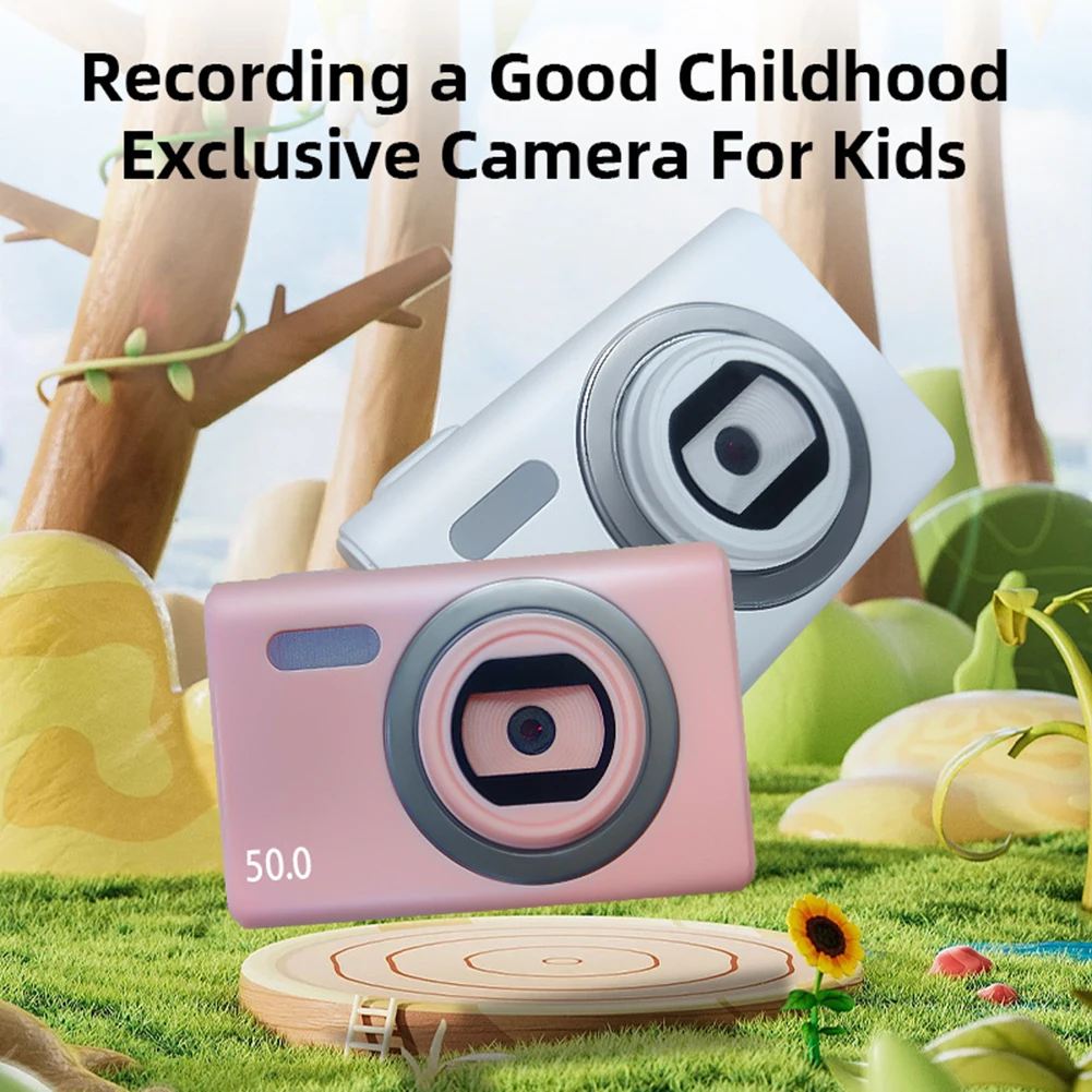 Cámara digital para niños con zoom 5X, cámara de fotografía pequeña, regalo de cumpleaños