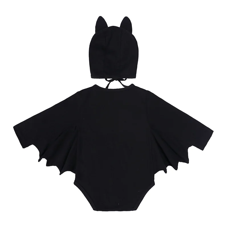 Umorden Ins Korea Style Bat Baby Costume for Baby Boys Girls Halloween Clothes Fantasia Romper Hat 2pcs/set 3M 6M 9M 12M 18M