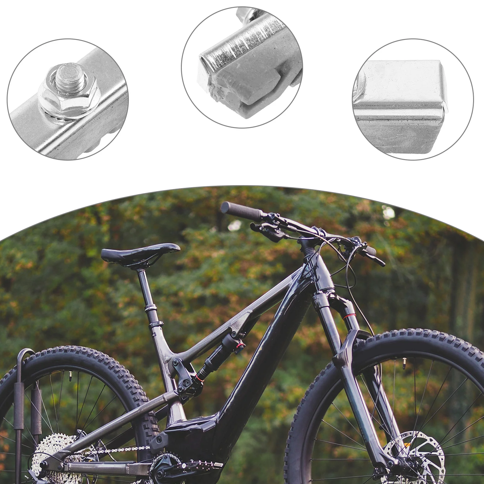 

10Pcs Bike Brake Pads High Durability Rubber Metal Design for All Weather Conditions Mountain Bicycle Travel Wear-Resistant