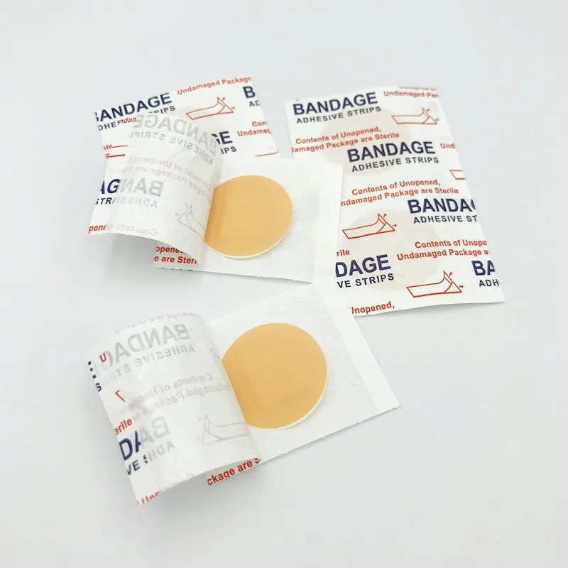 100pcs/set Round Band Aid Circle Shape Skin Patch for First Aid Wound Dressing Plasters Waterproof Adhesive Bandages Wounplast