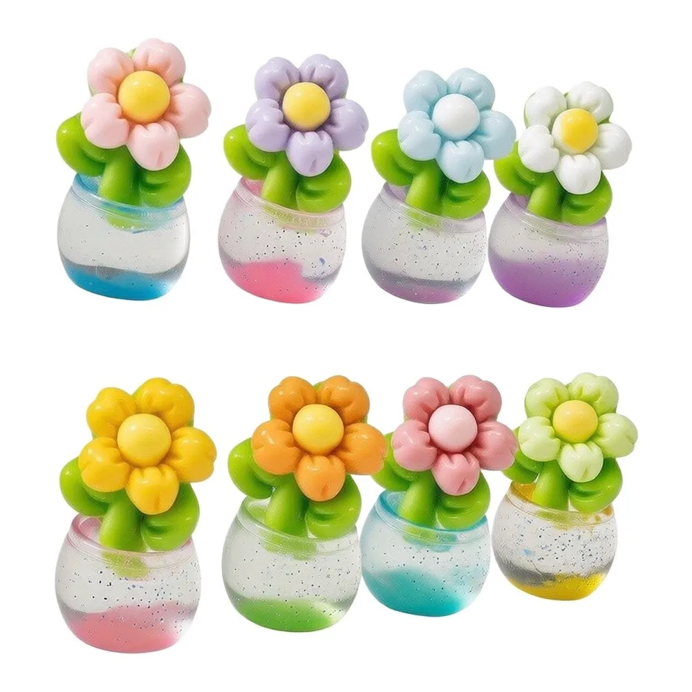 160 Pcs Miniature Flower Figurines Resin Colorful Potted Plants Desktop Decor For Computer Monitor Car Dashboard Office Home