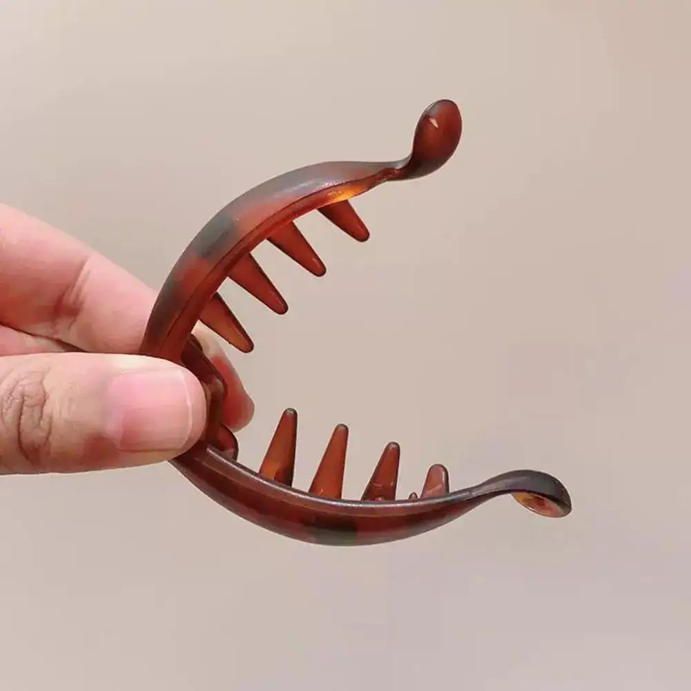 Bananen-Haarspange für Frauen, rutschfest, für hohe Pferdeschwänze, starker Halt, französische Twist-Haarspange für dickes Haar, Haaraccessoires – Detail 15