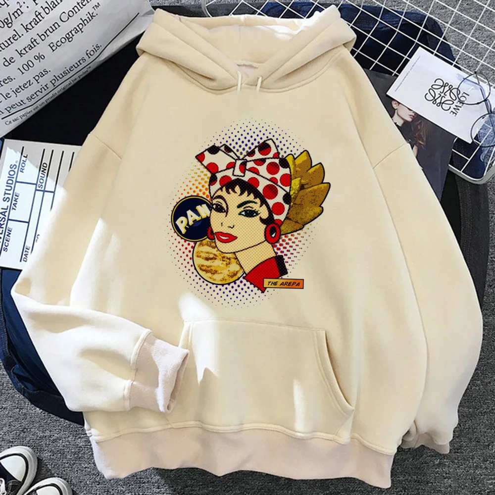 Venezuela hoodie manga comic Y2K youthful winter soft fabric women hoddie pullover streetwear Japanese