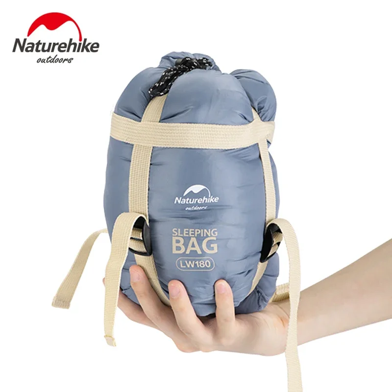 Naturehike New Arrival LW180 Ultralight Cotton Sleeping Bag Waterproof Spring Summer Sleeping Bag Outdoor Camping Sleeping Bags