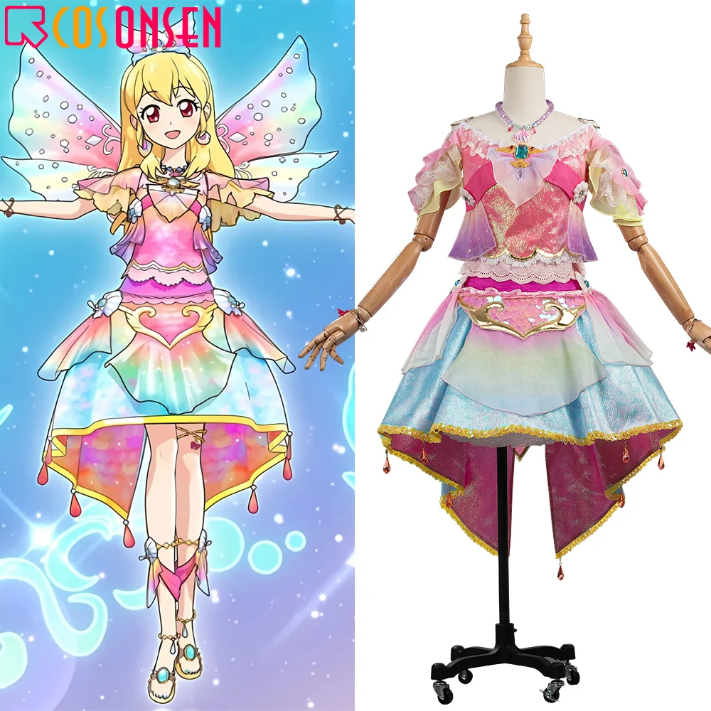 Aikatsu Stars! Angely Sugar Cosplay Costume Mermaid Pisces Coord Princess Dress Rainbow Custom Made