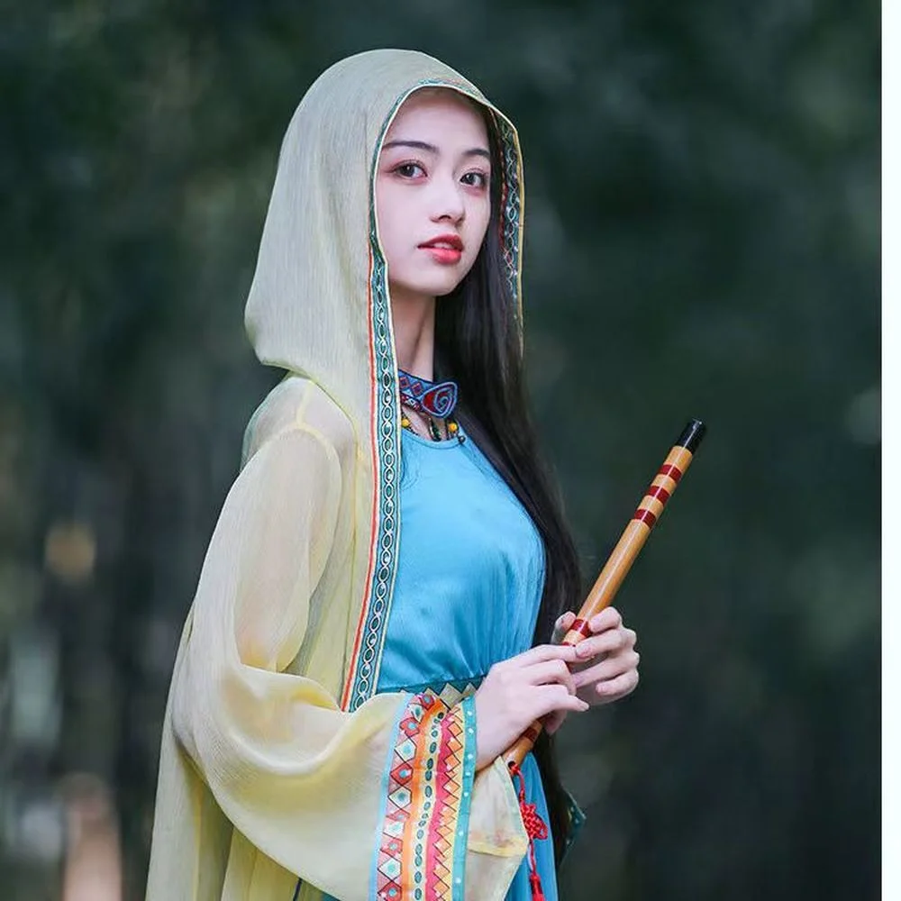 Chinese Ethnic Style Embroidery Windbreaker Women's Long Cape 2022 Sunscreen Cardigan Temperament Hanfu Cloak