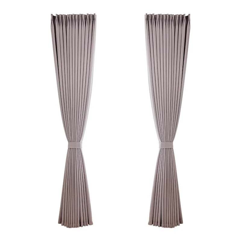 

French Purple Pine Leaf Velvet Chenille Luxury Curtain Jacquard Color Blackout Curtains for Living Dining Bedroom White Tulle