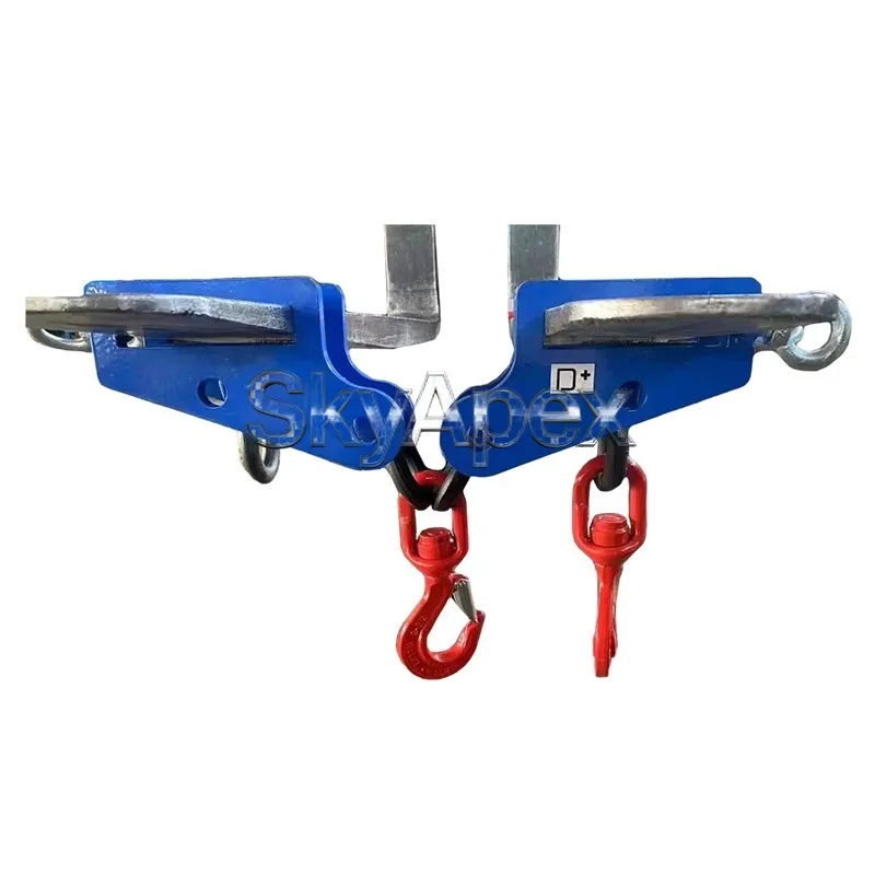 Forklift Lifting Hook Single Double Fork Dual Use Fork Mounted Hoist Attachment Heavy Duty Industrial Material Handling